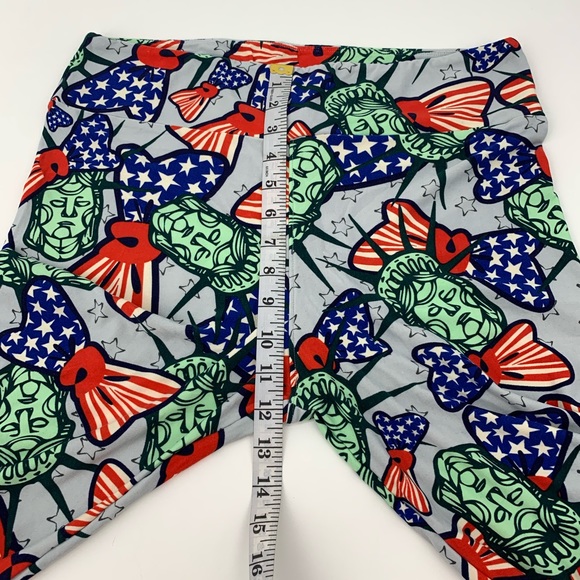 Lularoe Leggings Lady Liberty Red White Blue Star - Picture 9 of 11